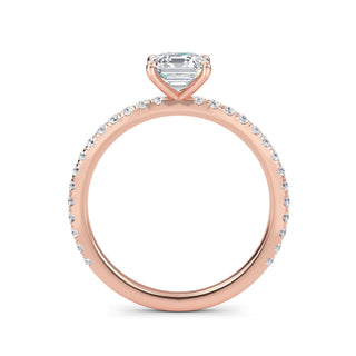 Cushion Classic Pavé Sidestone Engagement Ring 1.0 ct