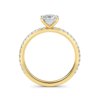 Cushion Classic Pavé Sidestone Engagement Ring 1.0 ct