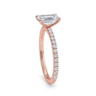 Emerald Timeless Pavé Engagement Ring 1.0 ct