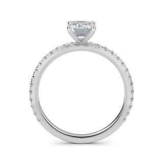 Emerald Timeless Pavé Engagement Ring 1.0 ct
