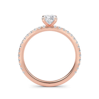 Oval Classic Sidestone Engagement Ring 1.0 ct