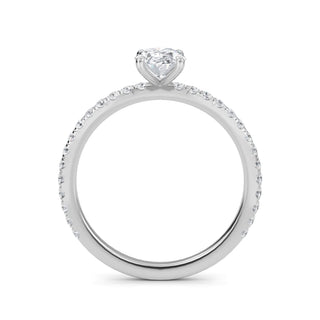 Oval Classic Sidestone Engagement Ring 1.0 ct