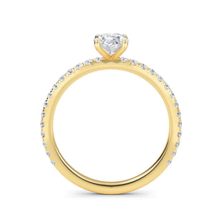 Oval Classic Sidestone Engagement Ring 1.0 ct