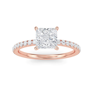Princess Grace Sidestone Engagement Ring 1.0 ct