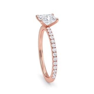 Princess Grace Sidestone Engagement Ring 1.0 ct