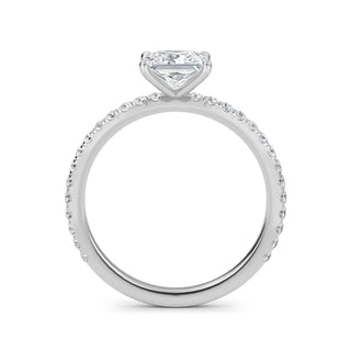 Princess Grace Sidestone Engagement Ring 1.0 ct