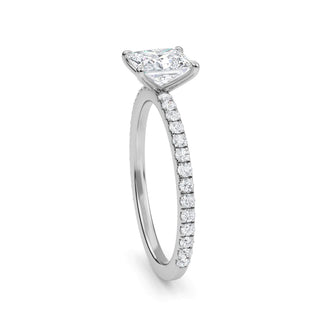 Princess Grace Sidestone Engagement Ring 1.0 ct