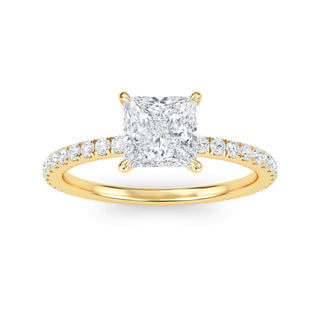 Princess Grace Sidestone Engagement Ring 1.0 ct