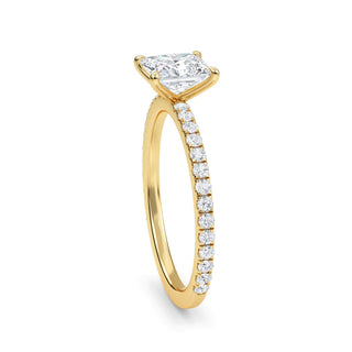 Princess Grace Sidestone Engagement Ring 1.0 ct