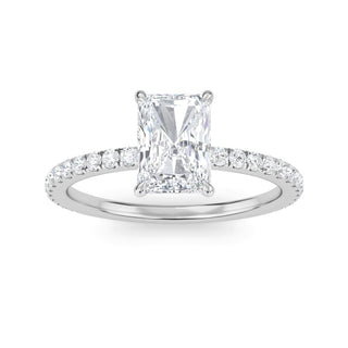 Emerald Classic Sidestone Engagement Ring 1.0 ct