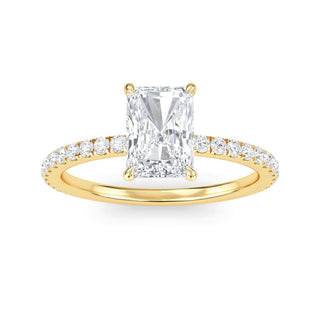 Emerald Classic Sidestone Engagement Ring 1.0 ct