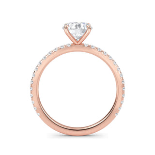 Round Classic Sidestone Engagement Ring 1.0 ct