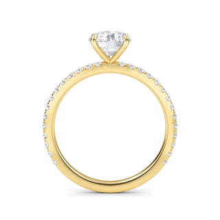 Round Classic Sidestone Engagement Ring 1.0 ct