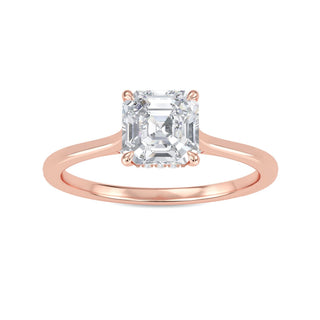 Asscher Classic Solitaire Engagement Ring 1.0 ct