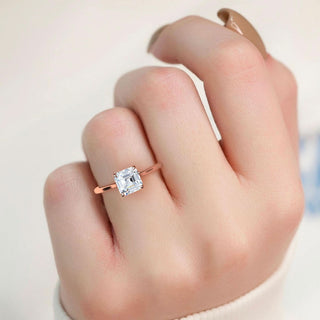 Asscher Classic Solitaire Engagement Ring 1.0 ct