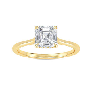 Asscher Classic Solitaire Engagement Ring 1.0 ct