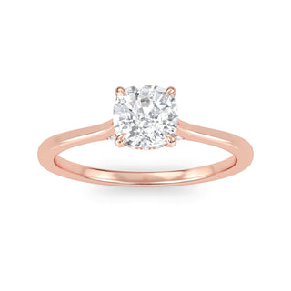 Cushion Classic Solitaire Engagement Ring 0.6 ct