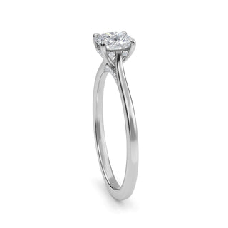 Cushion Classic Solitaire Engagement Ring 0.6 ct