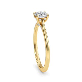 Cushion Classic Solitaire Engagement Ring 0.6 ct