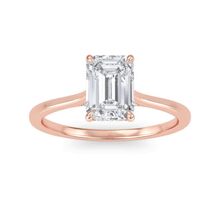 Emerald Classic Solitaire Engagement Ring 1.0 ct