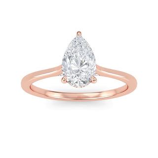 Pear Classic Solitaire Engagement Ring 1.0 ct
