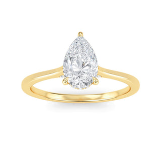 Pear Classic Solitaire Engagement Ring 1.0 ct