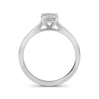 Emerald Tapered Sidestone Engagement Ring 1.0 ct