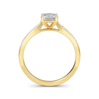 Emerald Tapered Sidestone Engagement Ring 1.0 ct