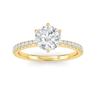 Round Cut Classic Pavé Engagement Ring 1.0 ct