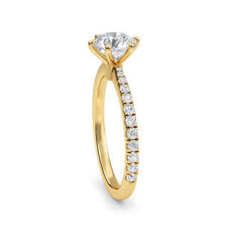 Round Cut Classic Pavé Engagement Ring 1.0 ct
