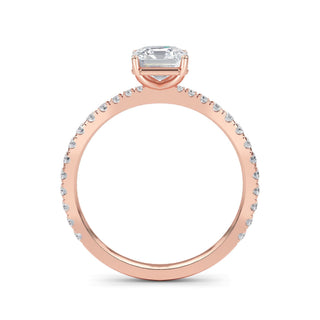 Asscher Cut Refined Pavé Engagement Ring 1.0 ct