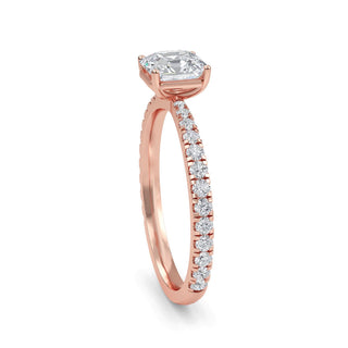 Asscher Cut Refined Pavé Engagement Ring 1.0 ct