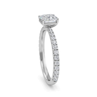 Asscher Cut Refined Pavé Engagement Ring 1.0 ct