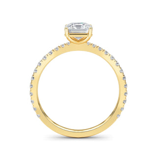 Asscher Cut Refined Pavé Engagement Ring 1.0 ct