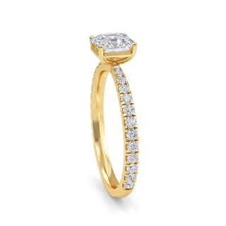 Asscher Cut Refined Pavé Engagement Ring 1.0 ct