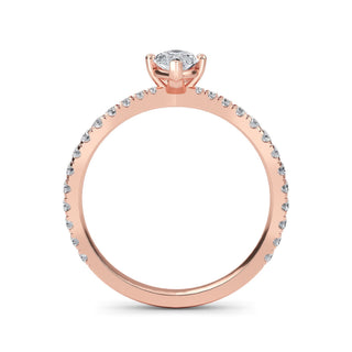 Marquise Cut Refined Pavé Engagement Ring 0.5 ct