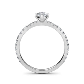 Marquise Cut Refined Pavé Engagement Ring 0.5 ct