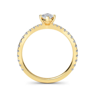 Marquise Cut Refined Pavé Engagement Ring 0.5 ct