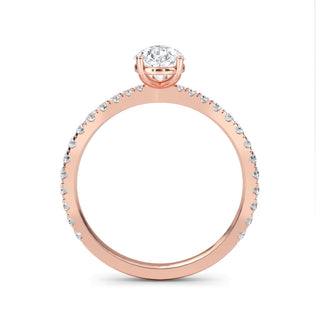 Pear Petite Pavé Engagement Ring 1.0 ct