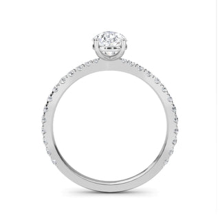 Pear Petite Pavé Engagement Ring 1.0 ct