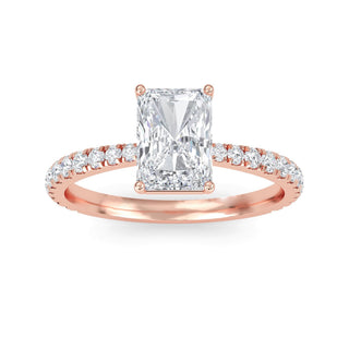 Emerald Cut Signature Pavé Engagement Ring 1.0 ct