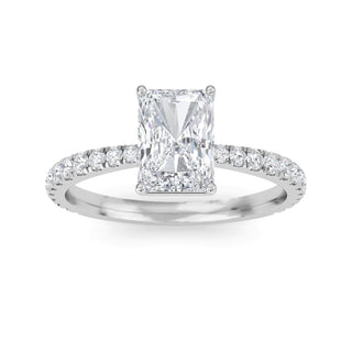Emerald Cut Signature Pavé Engagement Ring 1.0 ct