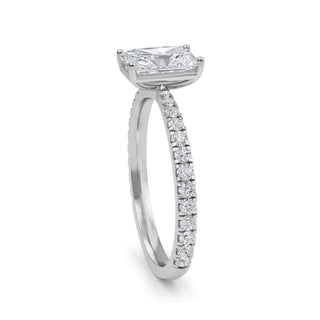 Emerald Cut Signature Pavé Engagement Ring 1.0 ct