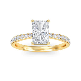 Emerald Cut Signature Pavé Engagement Ring 1.0 ct