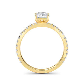 Emerald Cut Signature Pavé Engagement Ring 1.0 ct