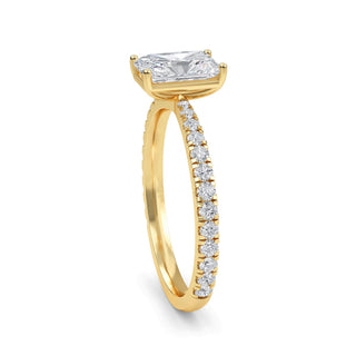 Emerald Cut Signature Pavé Engagement Ring 1.0 ct