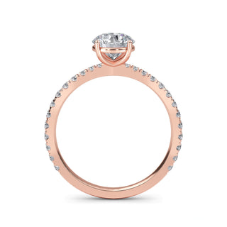 Round Cut Refined Pavé Engagement Ring 1.0 ct