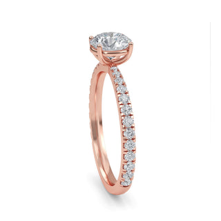 Round Cut Refined Pavé Engagement Ring 1.0 ct