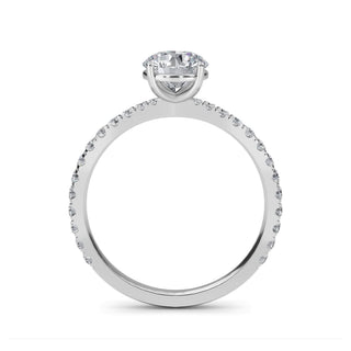 Round Cut Refined Pavé Engagement Ring 1.0 ct