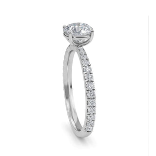 Round Cut Refined Pavé Engagement Ring 1.0 ct